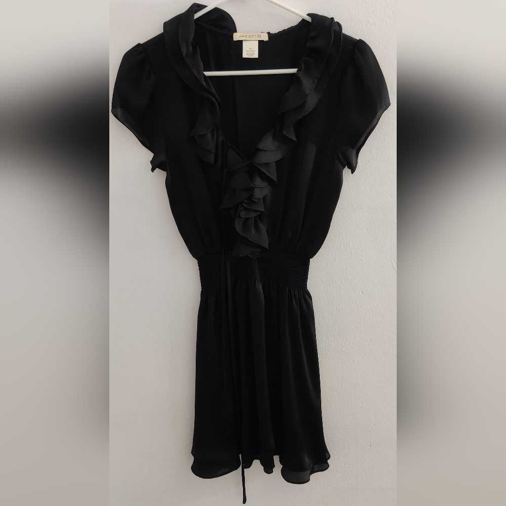 ARDEN B. Ruffle Collar Mini Black Dress  Size XS